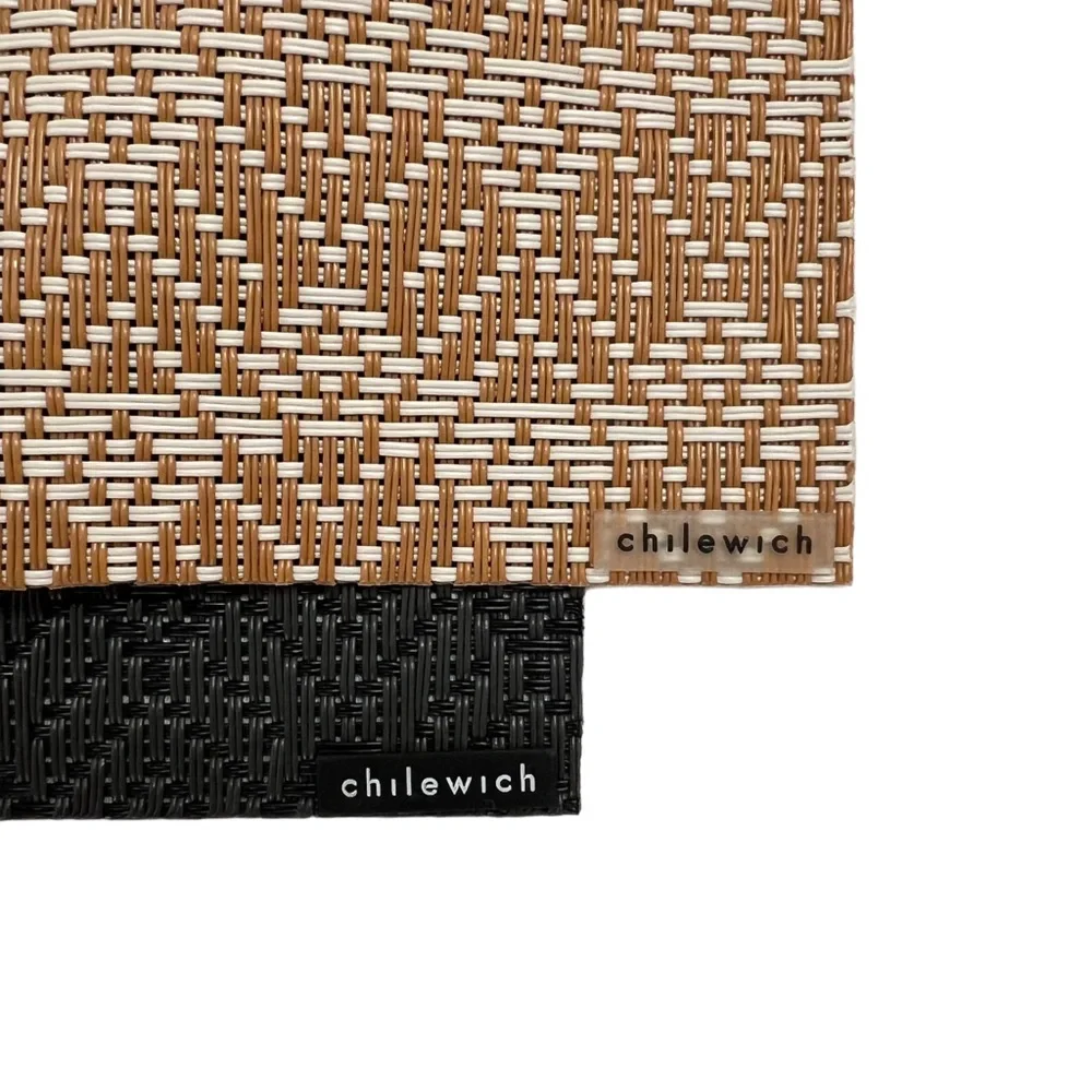 NWT‎ New Chilewich set of 2 Swing Night Butterscotch Table Placemats Black Beige